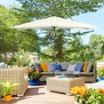 thumbnail image 2 of Outsunny Tilt Patio Umbrella, Garden Market Parasol with Crank Cream White, 2 of 10