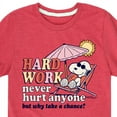 thumbnail image 3 of Peanuts - Hard Work - Toddler And Youth Short Sleeve Graphic T-Shirt, 3 of 6