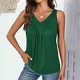 thumbnail image 2 of Daznico Tank Tops for Women,Womens Tank Tops Loose Fit V Neck Ruched Sleeveless Tops Casual Basic Shirts,Size S, 2 of 8