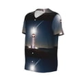 thumbnail image 6 of Fotbe Peggy's Cove Lighthouse Baseball Jersey Shirt for Men and Women, Casual Short Sleeves Button Down T-Shirt-Large, 6 of 9