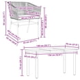 thumbnail image 2 of vidaXL 5 Piece Garden Dining Set with Cushions Black Poly Rattan Glass, 2 of 5
