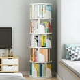 thumbnail image 2 of IAJXWI Bibliothèque Rotative, Étagère à 5 Niveaux Pivotante à 360° avec 20 Tablettes pour la Maison, la Salle de Classe, le Bureau, 2 of 10