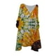 thumbnail image 1 of Vestido HUOGUO Vintage Floral Manga 3/4 para mujer, talla grande, 1 of 5