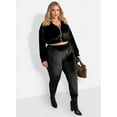 thumbnail image 3 of Rebdolls Women's Plus Velour Joggers - Black - Medium, 3 of 5