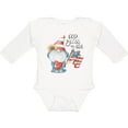 thumbnail image 3 of Inktastic God Bless the USA Gnome Boys or Girls Long Sleeve Baby Bodysuit, 3 of 5