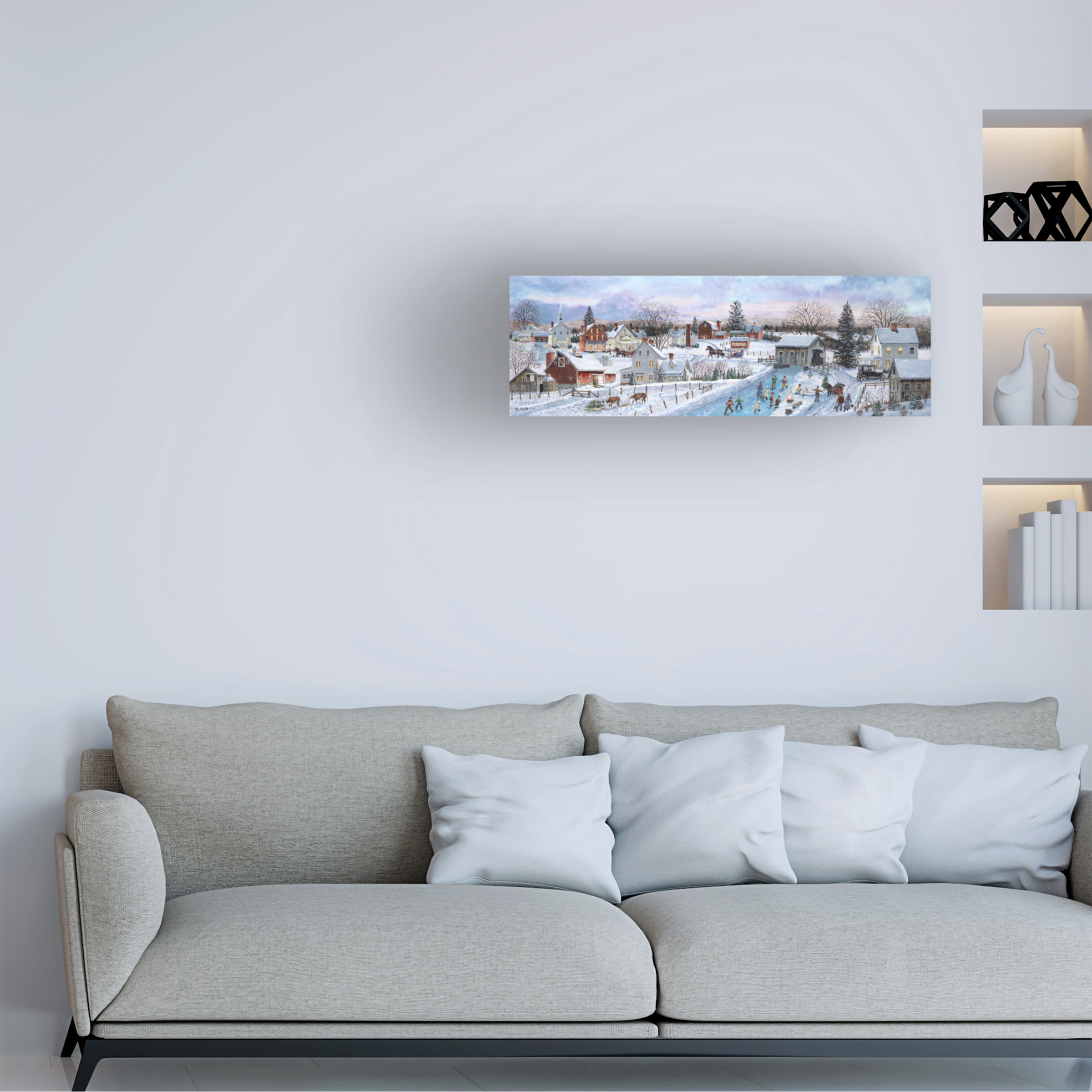 Canvas Wall Art - Bob Fair 'Pine Valley' Wall Art for Living Room, Bedroom, or Office DÃ©cor by Trademark Fine Art - 47 x 16 Inches
