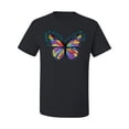 thumbnail image 2 of Wild Bobby, Colorful Butterfly Oh Butterfly On Whispering Wings Animal Lover Men's Graphic T-Shirt, Black, Small, 2 of 3