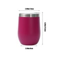 thumbnail image 3 of Stainless Steel Wine Tumbler with Lid,Wine Glass Tumbler Double Wall Vacuum Insulated Travel Tumbler Cup for Coffee, Wine, Cocktails, Ice Cream, 3 of 5