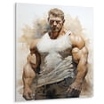 thumbnail image 2 of Designart "Front Relaxed Pose in Bodybuilding I" Aerobic & Bodybuilding Metal Wall Decor, 2 of 5