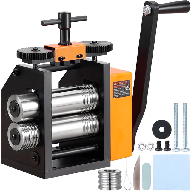 Rolling Mill VEVOR 3/76 mm Jewelry 1:2 Relación de transmisión 0,1-7 mm