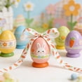 thumbnail image 6 of Easter Themed Ribbon Egg Bunny Checkered Print Holiday Gift Wrapping Decor Bow DIY Craft Wreath Making Supplies (177.17 in L x 0.39 in W), 6 of 6
