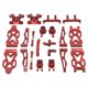 thumbnail image 1 of Accesorio de coche RC, copa trasera de Metal duradera, copa de dirección delantera para control remoto a escala 1/16 Rojo, 1 of 7