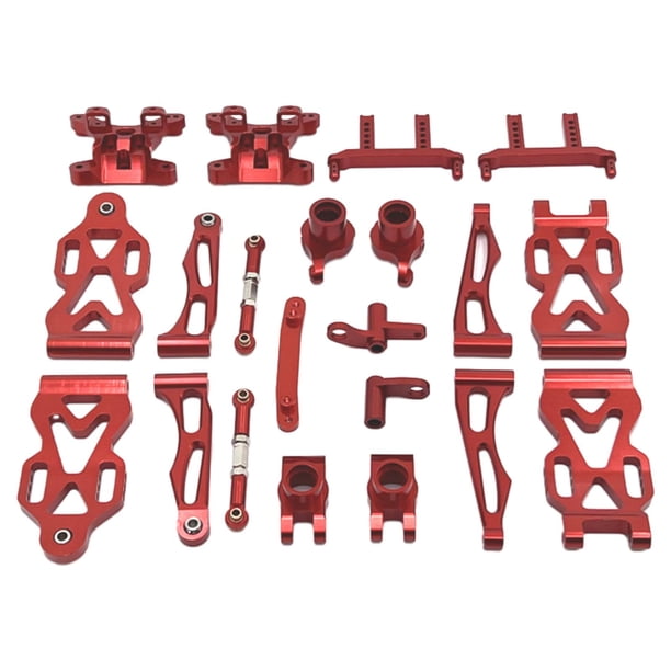 Accesorio de coche RC, copa trasera de Metal duradera, copa de dirección delantera para control remoto a escala 1/16 Rojo