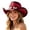 Red, variant on Western Style Cowboy Hat For Classic Summer Beach Sun Hat With Breathable Airflow And Wide Brim For Outdoor Activities Cowboy Hat 7 1/8