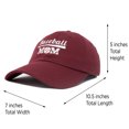 thumbnail image 3 of DALIX Baseball Mom Women's Ball Cap Dad Hat for Women in Maroon, 3 of 7