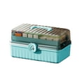 thumbnail image 1 of maskred Portable With And Aid Pills Organizer Case Convenient Pills Storage Case Blue Large 32*18*17.5, 1 of 6