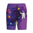 thumbnail image 4 of Gaeub Astronaut Printed Men's Short Pajama Pants, Lightweight Lounge & Sleep Bottoms Keep You Cool - 3X-Large, 4 of 9