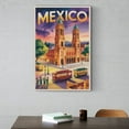 thumbnail image 6 of Guadalajara Vintage City Travel Poster in Watercolor Tones with Historical Architecture Canvas Poster, 6 of 8