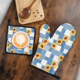 thumbnail image 6 of Pioneer Flower Floral Print Pattern 1-Pack Oven Mitts Set, Heat Resistant Kitchen Gloves, 7.7" X 12", 6 of 6
