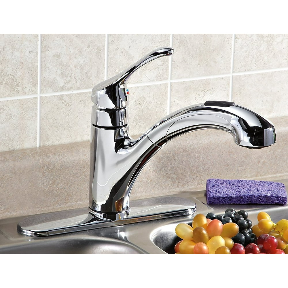 Moen 87316C Renzo Single Handle Pullout Kitchen Faucet - Walmart.com