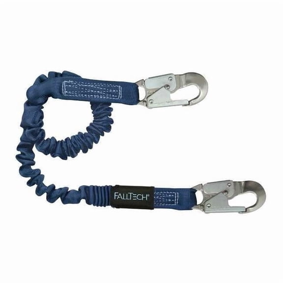Falltech Shock-Absorbing Lanyard,Blue 8240A