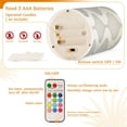 thumbnail image 5 of Yayeee Flameless Candles with Remote Flickering Battery Operated Multi Color Changing, Light Gray Pattern, 5 of 7