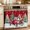 Red, variant on Christmas Oven Skirt Curtain 27"Wx20"L,Waterproof Ruffled Stove Cover Skirt with 8 Ribbon Ties,Winter Xmas Ice Cream Pine Leaves Star Beige Decorative Oven Door Curtain for Kitchen Dishwasher Cabinet