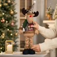thumbnail image 3 of Christmas Telescoping Plush Toys, Cute Stretchable Standing Plaid Reindeer Stuffed Toys, Christmas Decorations for X-mas Party Display and Holiday Present for Plush Toy Enthusiasts, 3 of 4