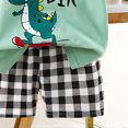 thumbnail image 5 of Nwiuh Premium Cotton Toddler Boy Short Sleeve T-Shirt & Shorts Set Summer Outfits Clothes Green for Size 18-24 Months, 5 of 5