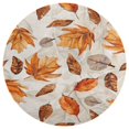 thumbnail image 3 of Autumn Harvest Maple Leaves Thanksgiving Round Small Area Rug, Print Non Slip Washable Floor Mat, Soft Throw Rug for Living Room, Powder Room Entryway, Bathroom, Bedside, 3 of 6