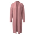 thumbnail image 4 of Aayomet Long Cardigan Sweaters For Women Womens Long Cardigans Cable Knitted Open Front Oversized Hooded Outerwear Sweater Coat,Pink S-XXL, 4 of 5