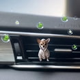 thumbnail image 3 of Cartoon Chihuahua hoodie 2 acrylic car air conditioning vent freshener - solid fragrance decoration, cute dog hoodie design, long-lasting scent, interesting car accessories, 3 of 5