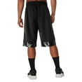 thumbnail image 2 of Ma Croix Mens Heavyweight Mesh Breathable Durable Zipper Pocket Basketball Gym Shorts, 2 of 8