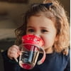Luv N Care/NUBY Nuby 360 Edge 2 Stage Drinking Rim Cup with Removable Handles & hygienic Cover: 8 Oz/ 240 Ml, 12M+, Red 80660