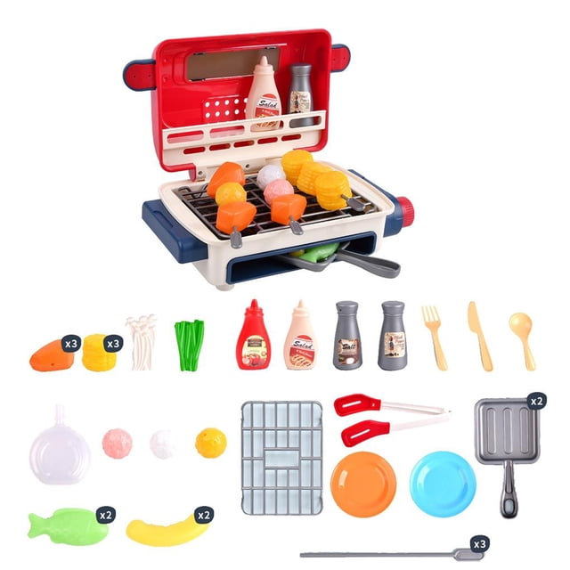 Juego De Juguetes De Cocina Mini Simulación Eléctrica Spray Bbq Grill Estufa Con Música Ligera Juguetes Educativos Regalo Para Niños Niñas Niños Scienceny FN003022-00