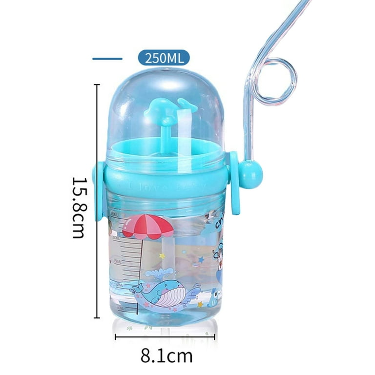 Baby Cups with Straw Bottle Drinking Water Kids Sippy Cup Handle Toddler  Feed_$z
