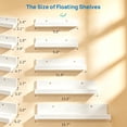 thumbnail image 3 of Floating Shelves, Sindcom Home Wood Shelf Wall Mounted, Set of 5, Multiple Sizes, White, 3 of 8