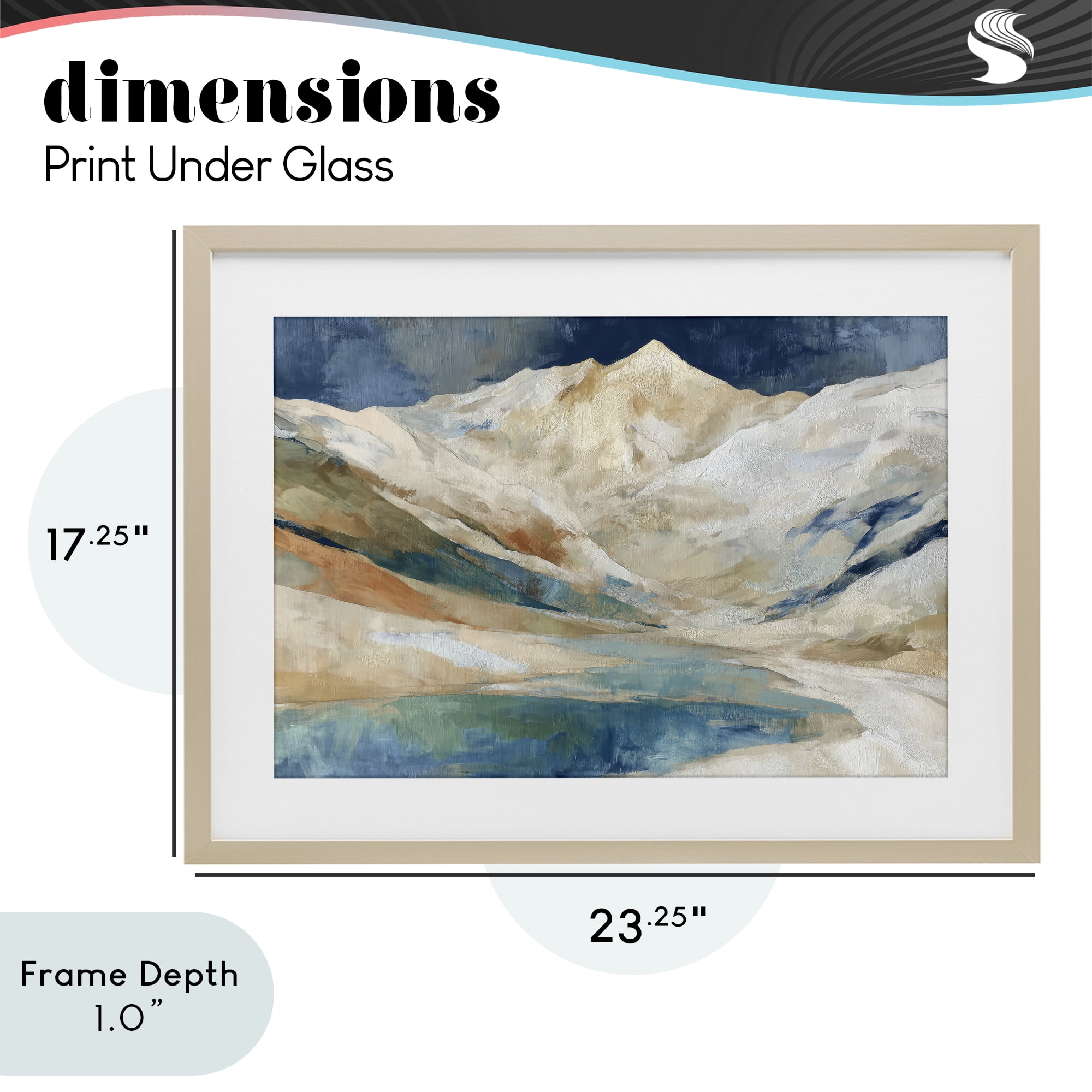 Stupell Industries Glacial Valley in Alaska Range Birch Framed Print Under Glass, design by Chromatic Storm Studio