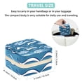 thumbnail image 4 of PhooArto Small Jewellery Box, Dolphin Blue Wave Pattern Portable Travel Mini Jewelry Case for Women Leather Ring Organizer, 4 of 5