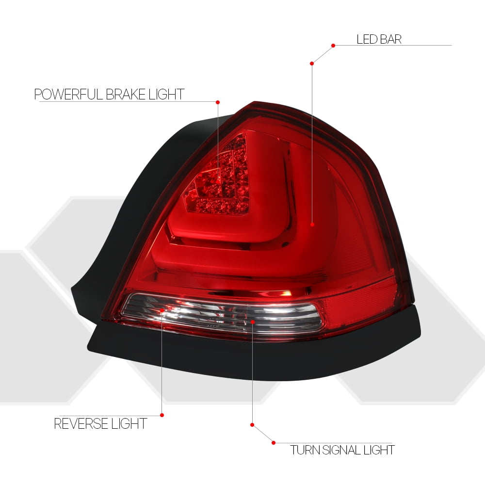For 1998 to 2011 ford crown victoria 3d led bar styling deals tail light stop brake lamps