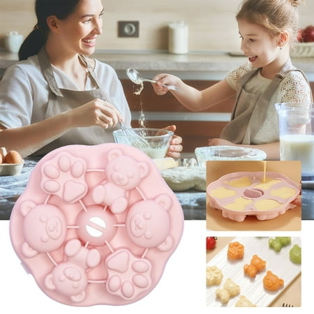 

cbzote Home Decor Clearance Cartoon Silica Gel Cake Baby Complementary Food Mould Steamed Rice Cake Mould With Cover