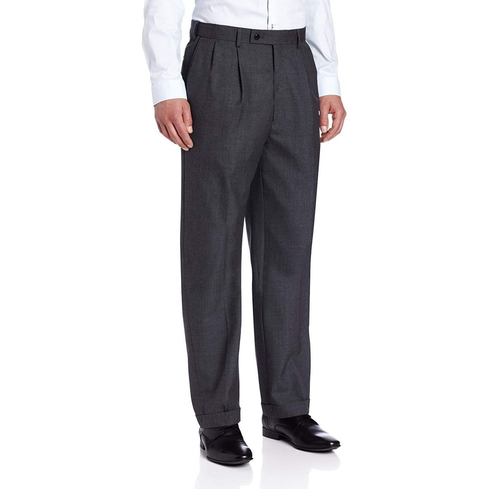 Mens Dress Pants 44X32 Mario Pleated Wool 44 - Walmart.com - Walmart.com
