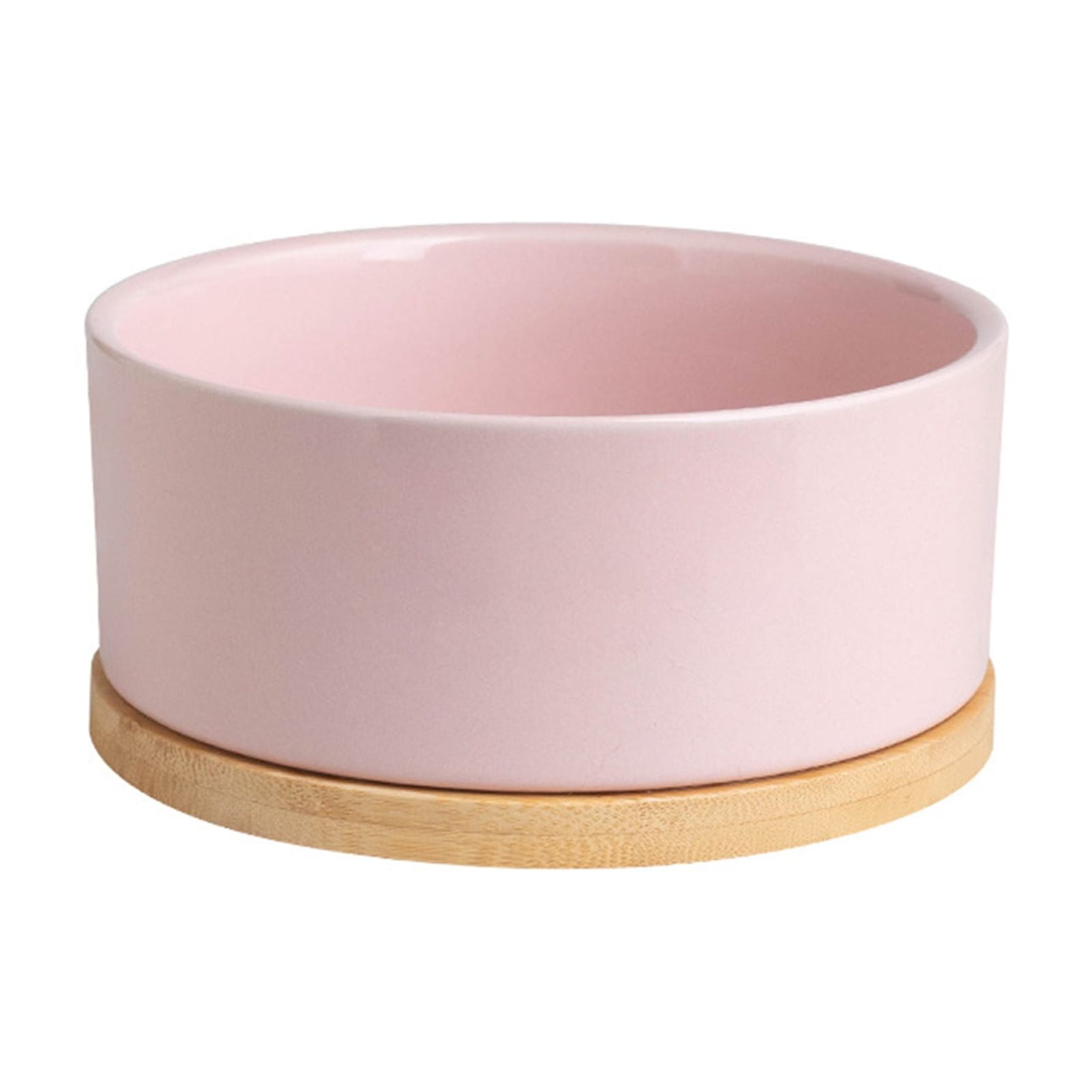 YIFAEUX 350ml Heated Cat Bowl Thermal Pet Water Bowl with Wood Base Heating Electric Ceramic Bowl with Thermostatic Control for Dogs Cats Rabbit
