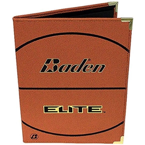 Baden Elite Pebbled Basketball Notebook - Carved Brown Notepad