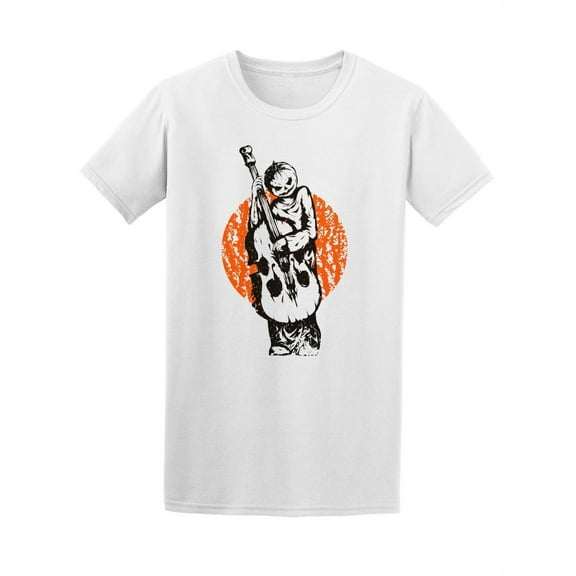 Jack O Lantern Playing Cello T-Shirt Men -Image by Shutterstock, Male Large