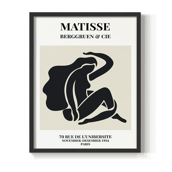 Matisse CXLIV Framed Print in Black Solid Wood 8 x 10 Framed Print