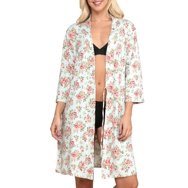 Doublju Doublju Women's Kimono Robe Sleepwear Pajama (Plus Size