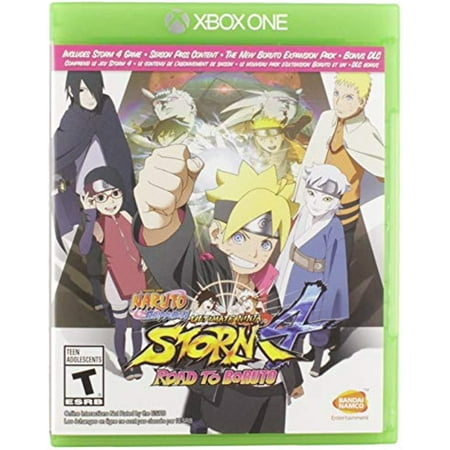 Naruto Shippuden: Ultimate Ninja Storm 4 Road To Boruto - Xbox One Naruto Shippuden: Ultimate Ninja Storm 4 Road to Boruto - Xbox One Brand : bandai namco entertainment store Weight : 0.64 ounces Shikamarus Tale Extra Scenario Pack  and the Sound Four Extra Playable Characters Pack)  the all new Road to Boruto DLC  and all the previously exclusive worldwide pre-order bonus content New Generation Systems - Road to Boruto will take players through an incredible journey of beautifully Anime-rendered fights! New Character Roster and Hidden Leaf Village - Additional playable characters including Boruto  Sarada  Hokage Naruto  and Sasuke (Wandering Shinobi) and a new setting of a New Hidden Leaf Village New Collection and Challenge Elements that extends gameplay With more than 13 million Naruto Shippuden: Ultimate Ninja Storm games sold worldwide  this series has established itself among the pinnacle of Anime & Manga adaptations to videogames! Naruto Shippuden: Ultimate Ninja Storm 4 Road to Boruto concludes the Ultimate Ninja Storm series and collects all of the DLC content packs for Storm 4 and previously exclusive pre-order bonuses! Not only will players get the Ultimate Ninja Storm 4 game and content packs  they will also get an all new adventure Road to Boruto which contains many new hours of gameplay focusing on the son of Naruto who is part of a whole new generation of ninjas.