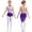 Purple, variant on iixpin Kids Girls Ballet Dance Leotard Skirted Costume Mock Neck Ice Figure Skating Bodysuit Dancewear Purple 14