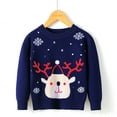 thumbnail image 2 of DHFJKG Toddler Boys Girls Christmas Sweater Cartoon Reindeer Long Sleeve Warm Knitted Pullover Knitwear Relaxed Fit Tops, 2 of 3